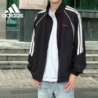 阿迪达斯男立领运动夹克