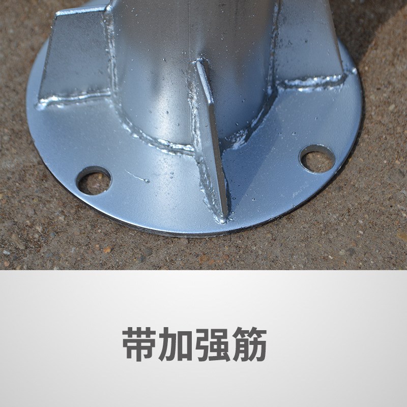 道路广角镜标志牌杆子太阳能灯镀锌E钢管太阳能警示灯立柱铝牌立