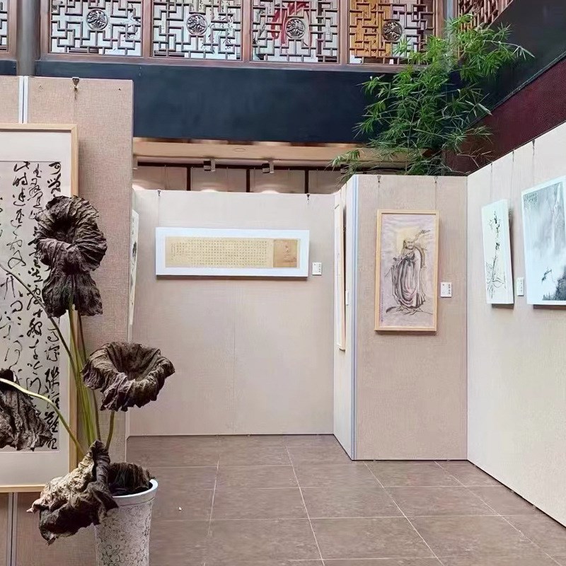 无缝展板文化馆摄影展架艺术y墙学校书法展示架展览移动屏风展板