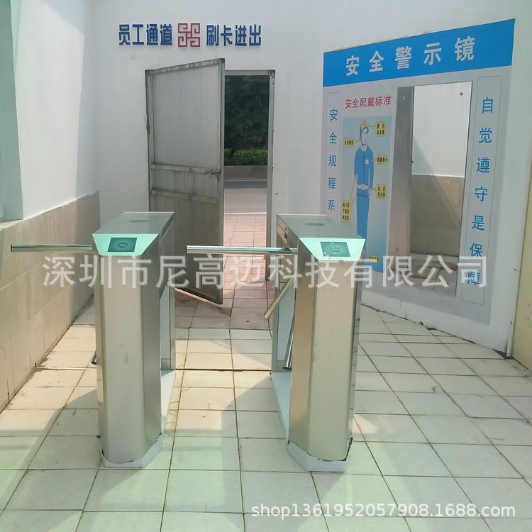 工地人脸识别三辊闸三杆闸 指纹考勤三滚闸安装 丹灶工地三叉闸门