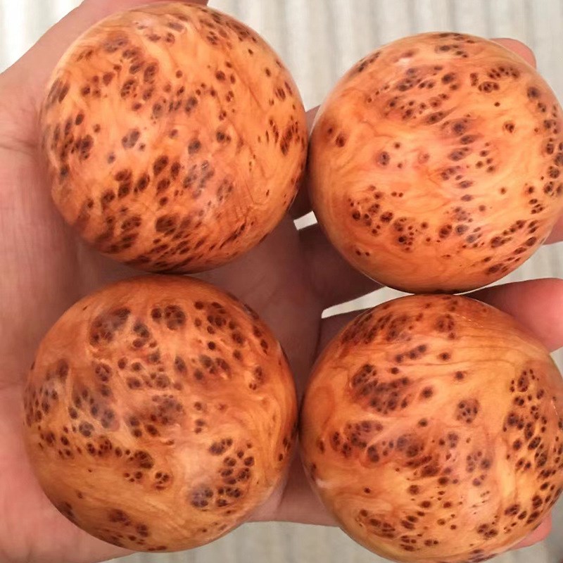 太行崖柏满瘤吧手球手把件凉山崖柏手球木雕中Q老年柏木健身按摩