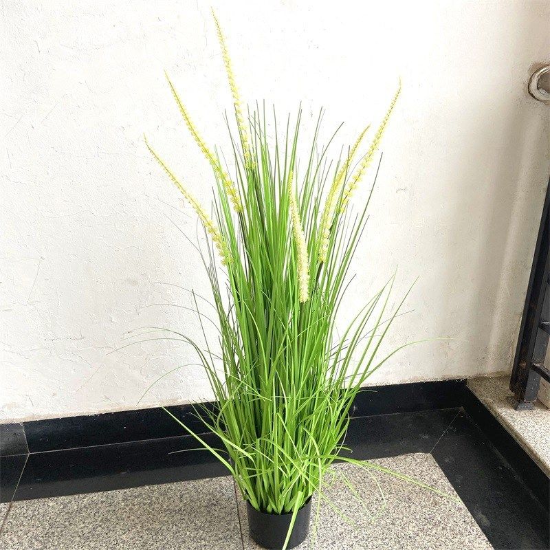 园艺盆栽水生植物仿真花艺x洋葱草大狗尾芦苇大稻谷装饰摆件