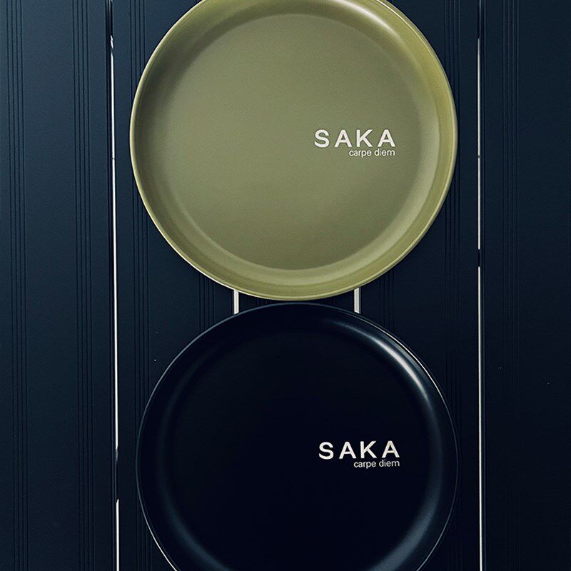 SAK携外户黑化不锈钢盘子餐盘战术风餐具饭碗饭盒野营便A碟子炊具