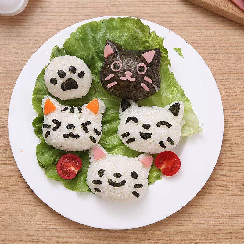 小猫咪饭团模具DIY卡通儿米便当模具 创意做童饭动物造型寿司工具