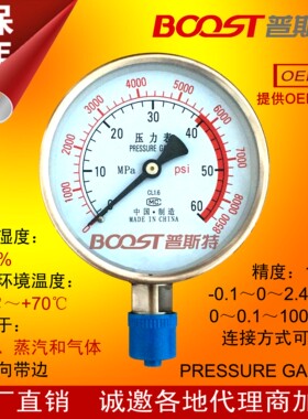 YA-100B不锈钢氨用压力1 径向型 轴向型 纹殊螺特 M20*表.5