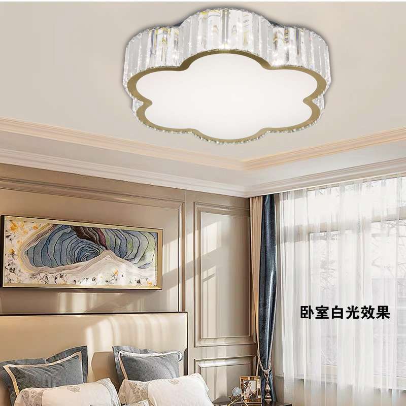 K9 Crystal ceiling light现代个性水晶卧室吸顶灯创意梅花卧室灯