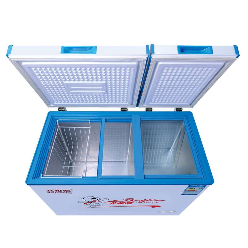 北极熊172L顶开门双温家用冰柜商用卧式冷藏展示柜BCD-172DQ