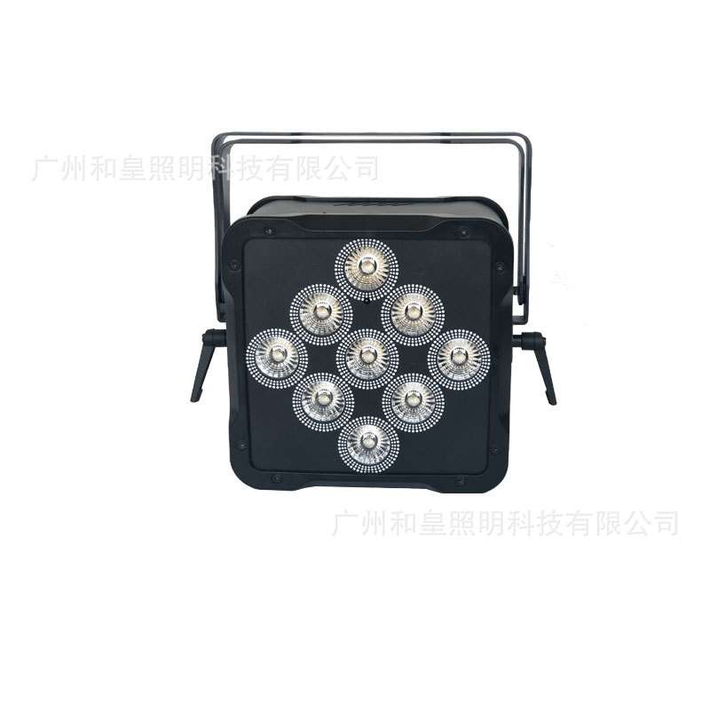 LED无线电池帕灯 9颗六合一全彩帕灯婚庆 效果灯染色灯