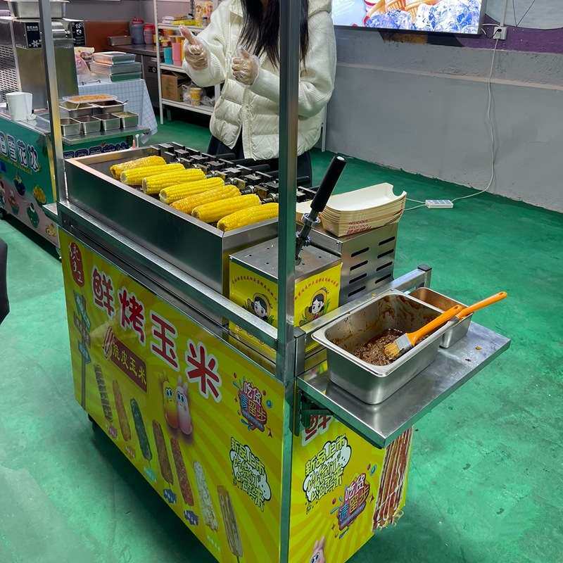 旋转鲜烤玉米机器摆摊烤玉米机新款烤苞米烤炉
