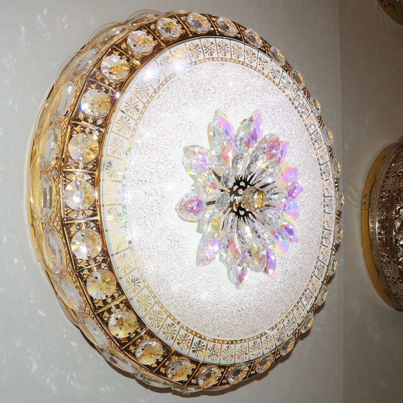 500MM水晶吸顶卧室灯 欧式灯金色水晶灯 ceiling lamp 量大从优