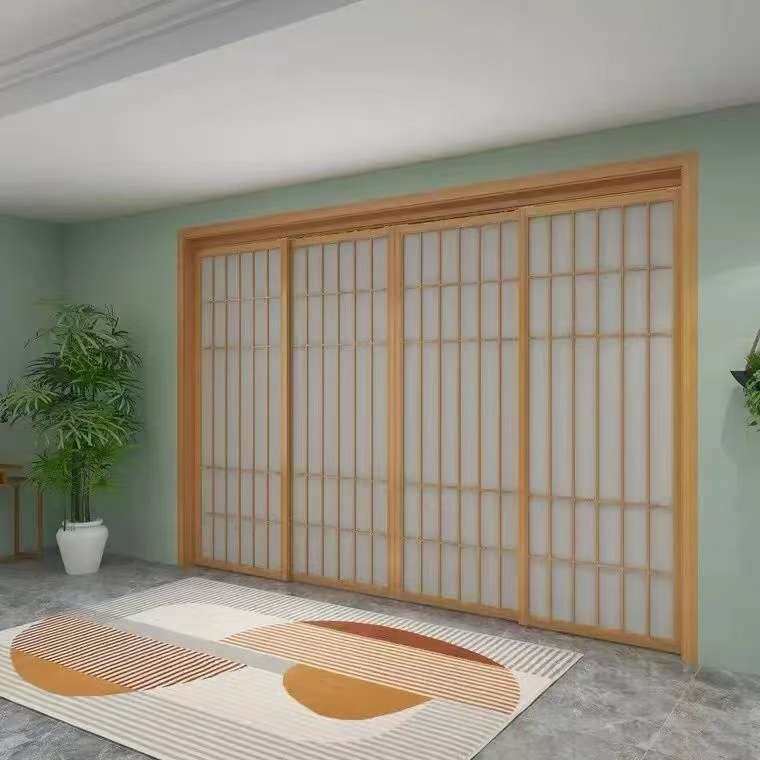 日式榻榻米门和室门折叠门实木原木门格子门推拉门移门隔断门