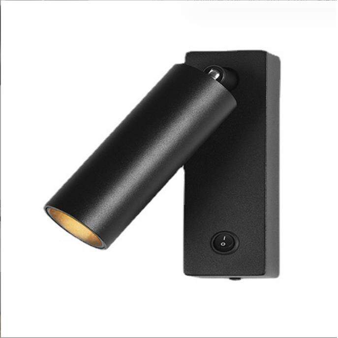 床头阅读灯明装式led免钻孔现代简约酒店客房可旋转极简书房射灯