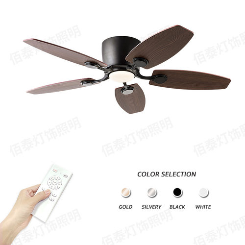 亚马逊新款吊扇灯ceiling fan 客厅餐厅卧室吸顶风扇灯42寸直叶