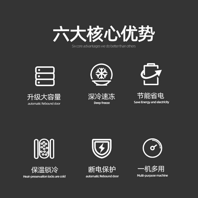 喜莱盛冰柜商用卧式冰柜大容量冰箱岛柜卧柜冷柜双温雪柜冷冻柜
