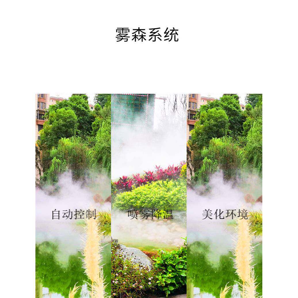 绿化景观造雾水池假山人造雾系统高压雾森设备厂家