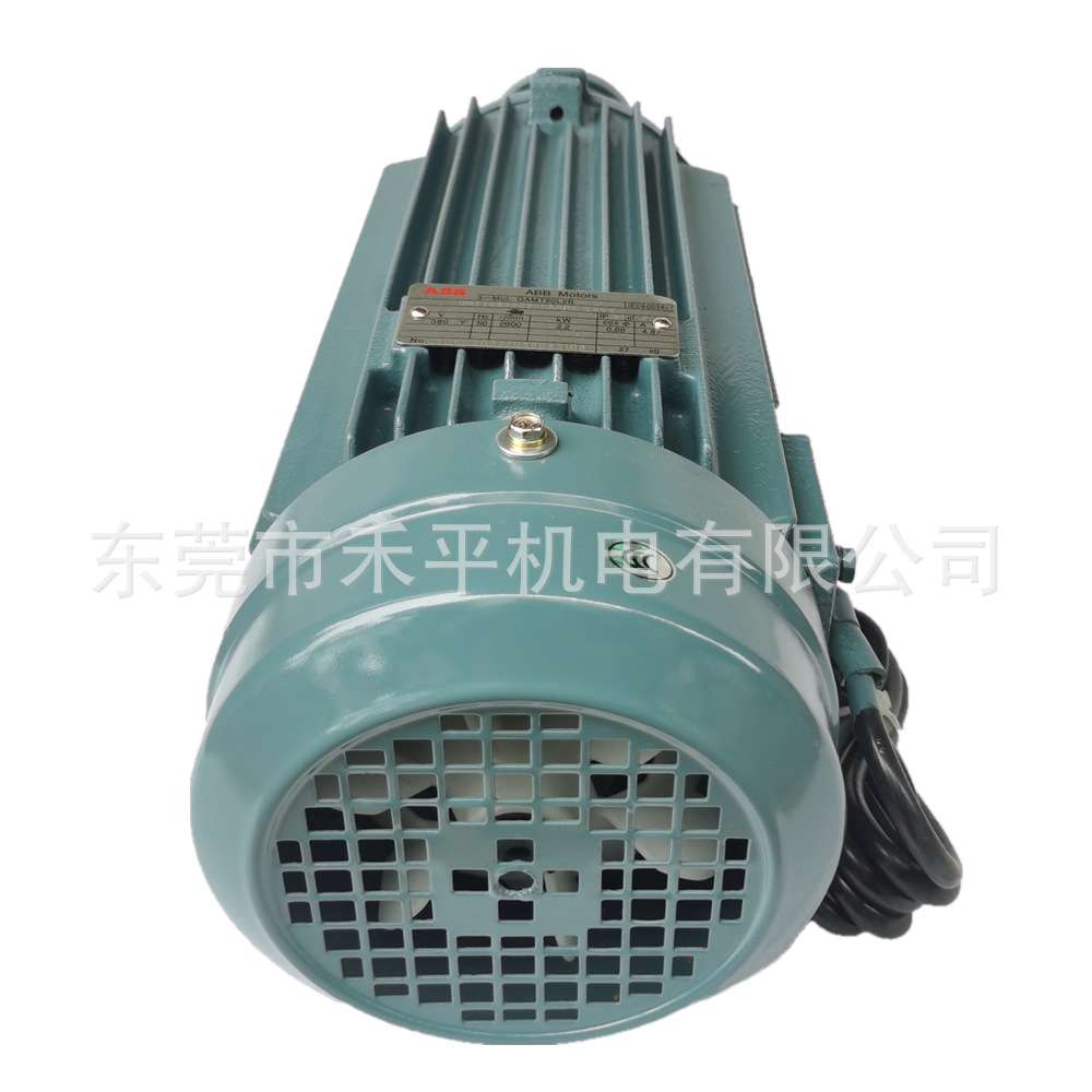 玻璃磨边机用ABB磨头电机QAMT80L2A 1.75KW右旋现货高丽威设备