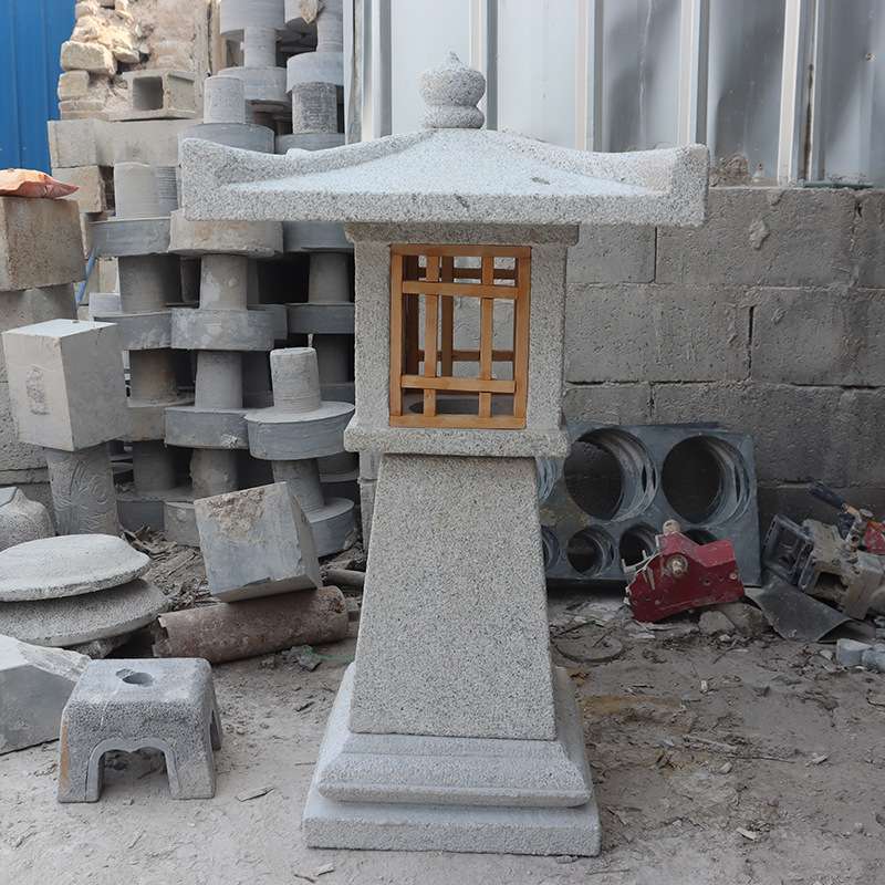 石灯笼日式园林景观草坪照明灯花岗岩别墅庭院石头灯寺院花园灯塔