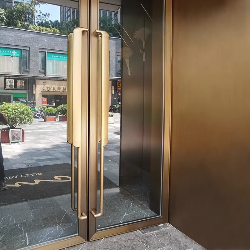 中式大门拉手玻璃门拉手实心不锈钢门拉手豪华酒店大门推拉门把手