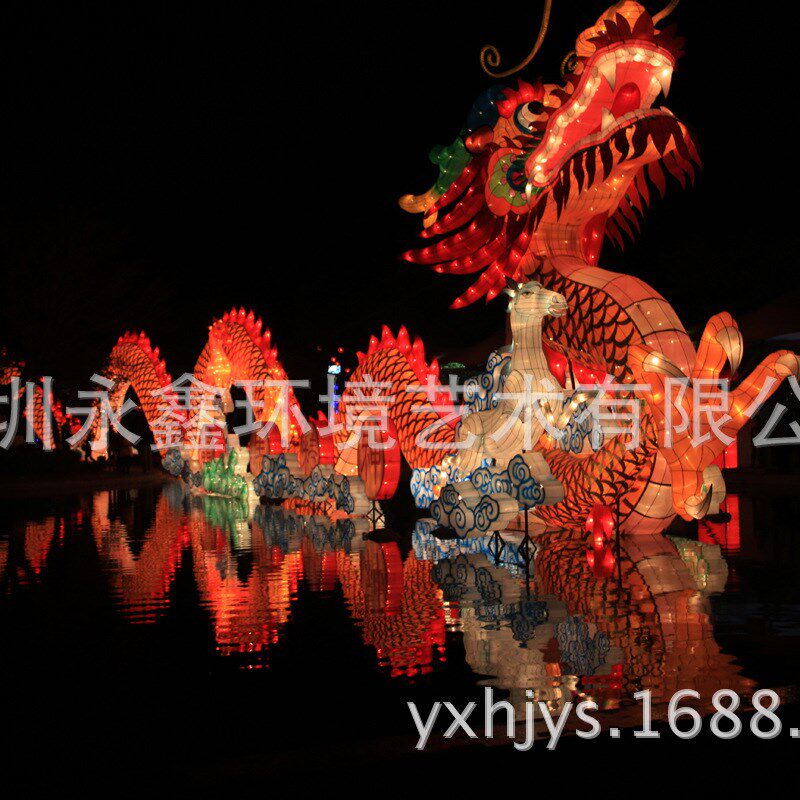 自贡工艺大型户外灯会灯展铁艺造型中秋国庆春节元宵花灯彩灯灯组