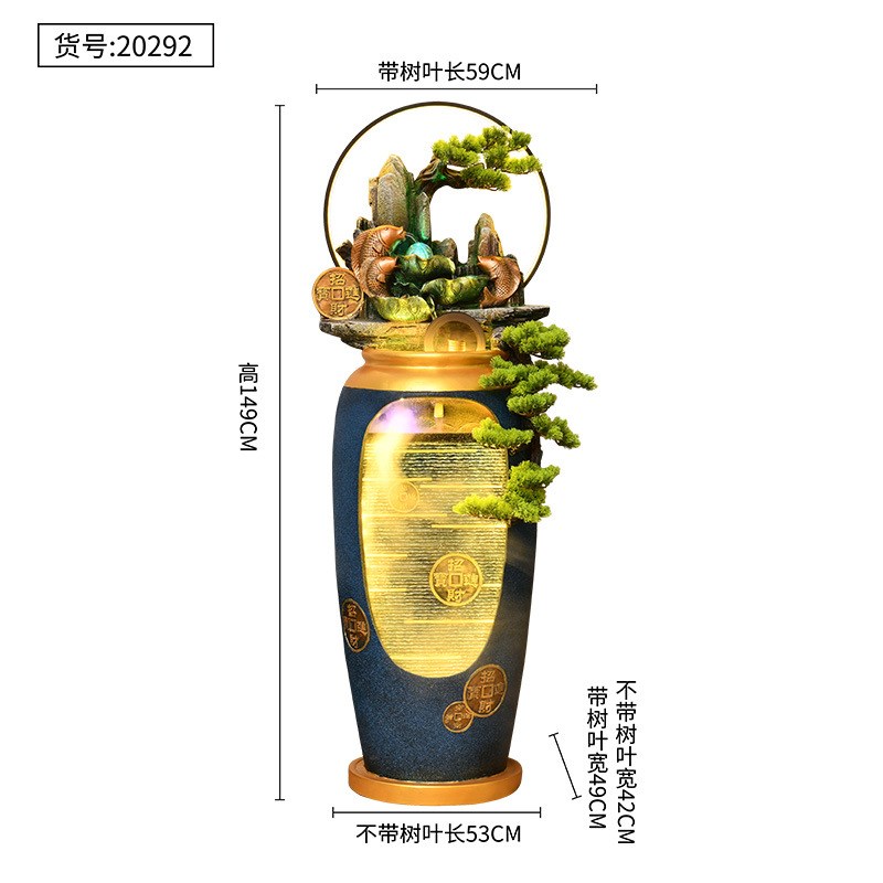 假山喷泉水景家庭风水流水摆件循环水客厅玄关落地装饰水幕墙屏风