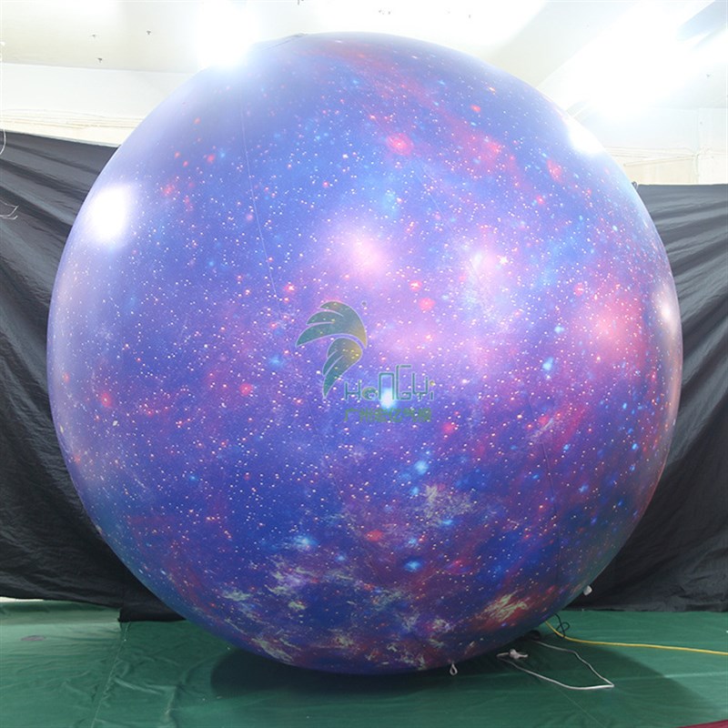 充气星球模型月球婚礼PVC变色灯B光 悬挂发光九大行星气模活动飘
