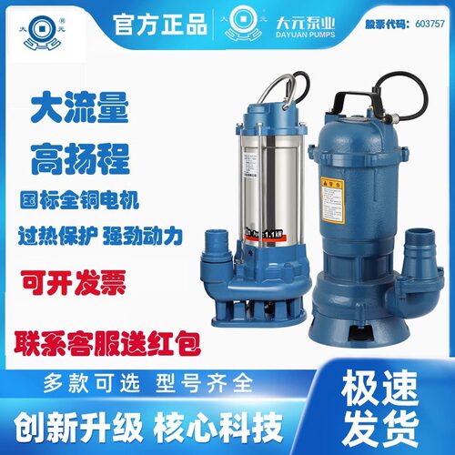大元220V潜水泵大流量抽粪泥浆