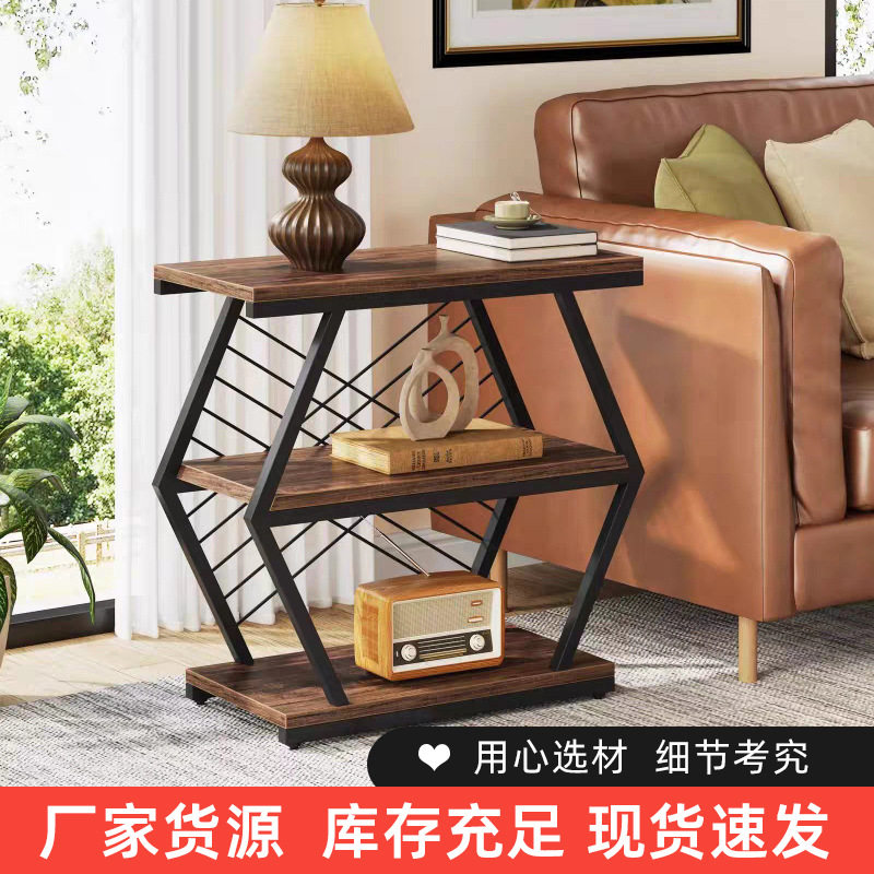 美式风复古做旧沙发边几小户型民宿客厅阳台角几卧室床头茶几茶桌