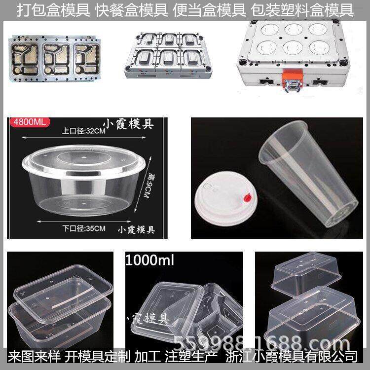 注塑模具 一出八透明龙虾盒模具 一出八透明麻辣烫盒模具