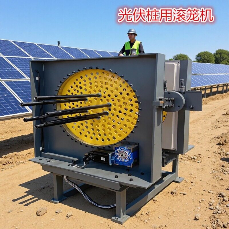 光伏桩用全自动滚笼成型机