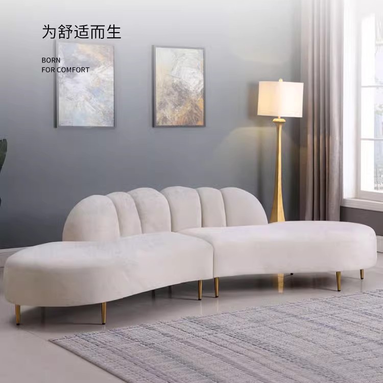 北欧时尚现代休闲设计师样板间阳台布艺单人椅创意意式极简沙发椅
