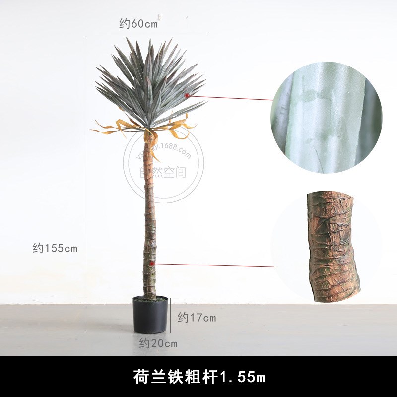 北美龙舌兰仿真植物i摆件仿真盆栽荷兰铁巨丝兰yucca elephantipe