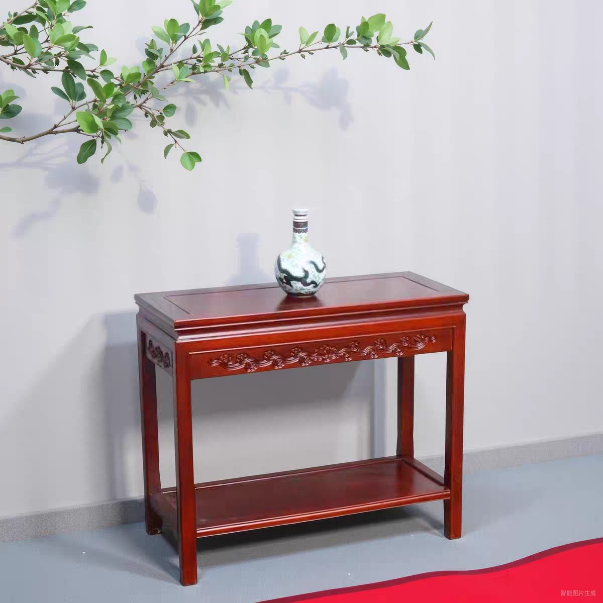 花架鱼缸架茶几边几盆景架桌奇石茶桌中式沙发新中式胡桃木木质