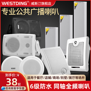 威斯外室汀防水音柱户广壁挂式音响学校园背景音乐公共外播喇叭