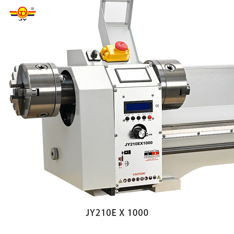 JY210E X 1000电子挂轮加长双卡盘球杆修杆机多功能金属木工车床
