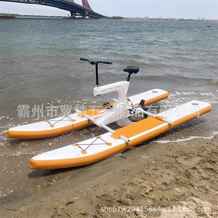 双人水上自行车 便携充气脚踏自行车户外景区水上自行车