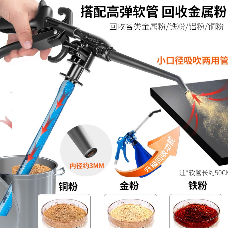 工业吹吸两用吸h尘枪气动吹尘枪吸尘器气泵用吹气风枪空压机气尘