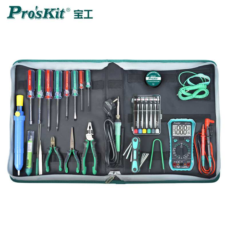 宝工(Pro'sKit)PK-616H 电子维修工具组螺丝刀烙铁焊接维修35件