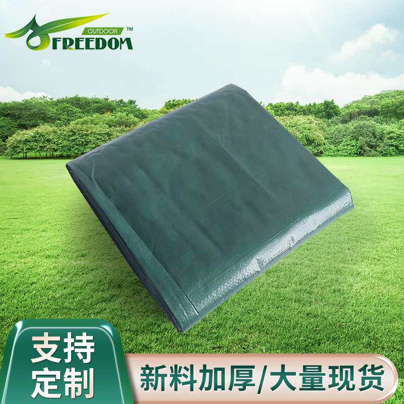 轻型篷布PE涂料布 防水防晒塑料篷布 双面绿色篷布直销