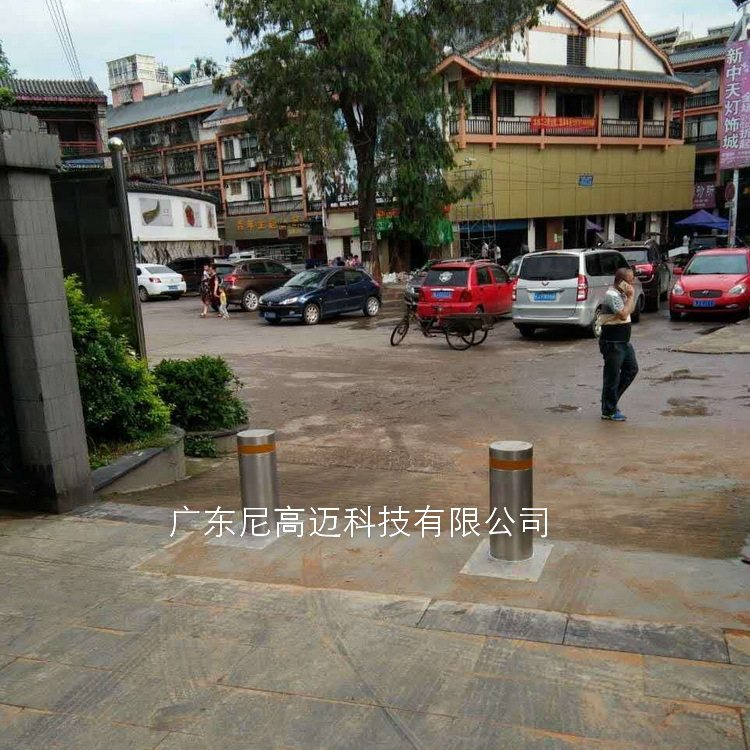 供应圆柱型液压伸降柱 219直径路障升降柱 伸缩止车防护路桩厂家