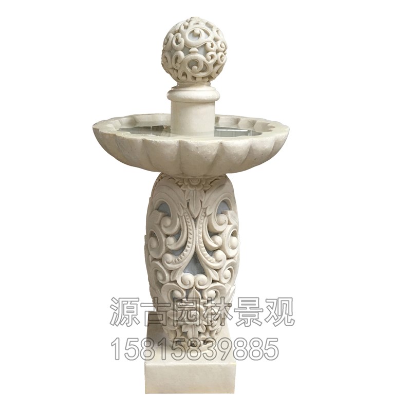 人造砂岩水景二j层仿砂岩装灯水景摆件园林室内外树脂水景雕塑摆