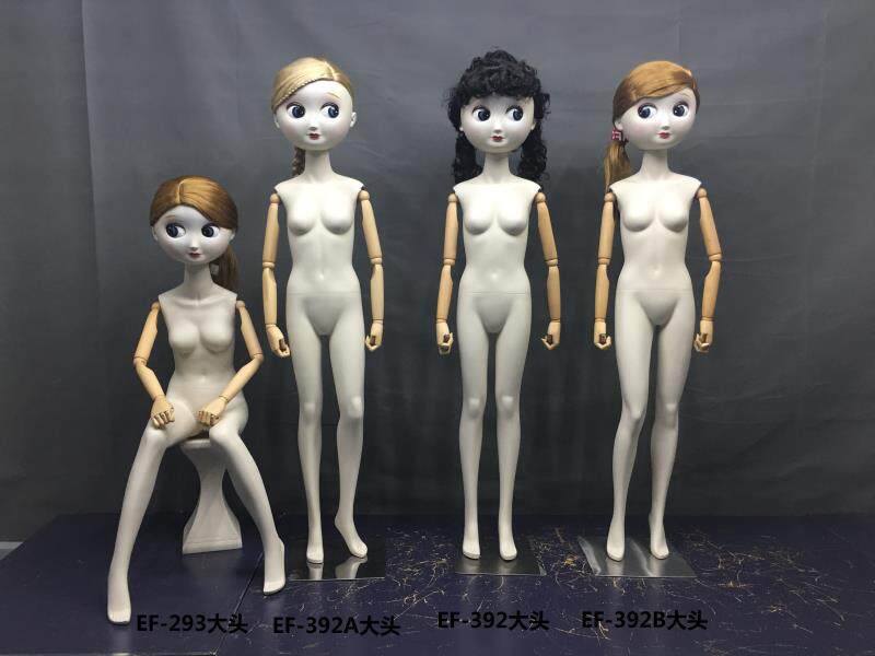 大头模特女装大头展示模特卡通头玻璃钢模特大头彩妆肤色模特