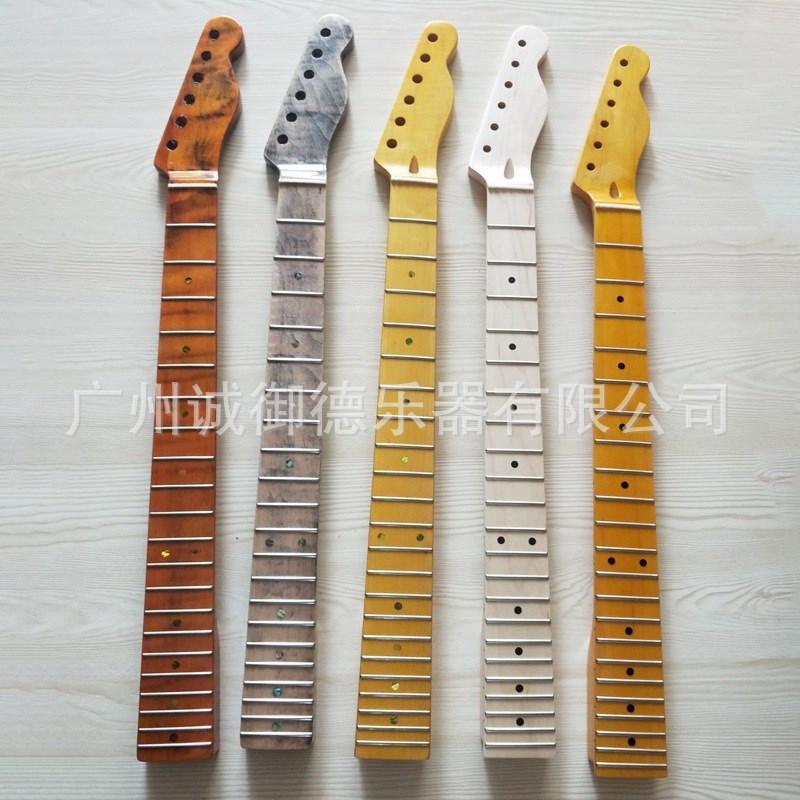 TL哑光加枫原木l22品琴颈8MM孔径电吉他配件改装组装琴柄