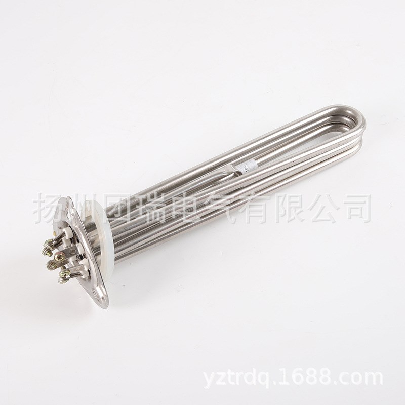 供应 2英寸全铜电镀开x水器加热管 不锈钢法兰电加热管