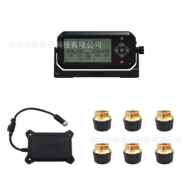 6轮 工程车/卡车 外置式OTR胎压监测系统TPMS 支持自动换挂