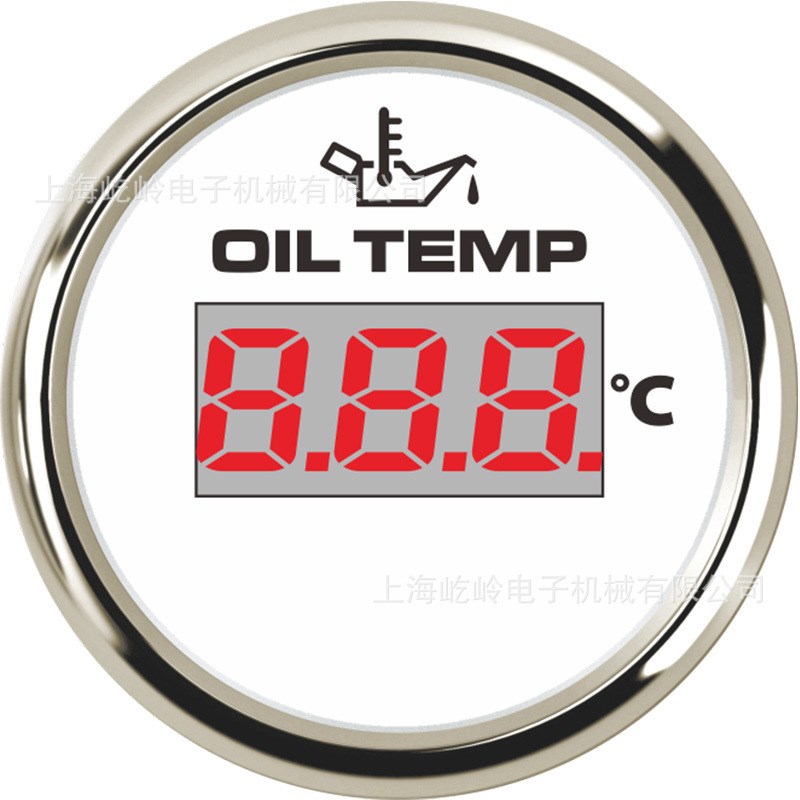 52mm螺纹安装 数显油温表温度表 改装车用船用 9-V32V工作电压