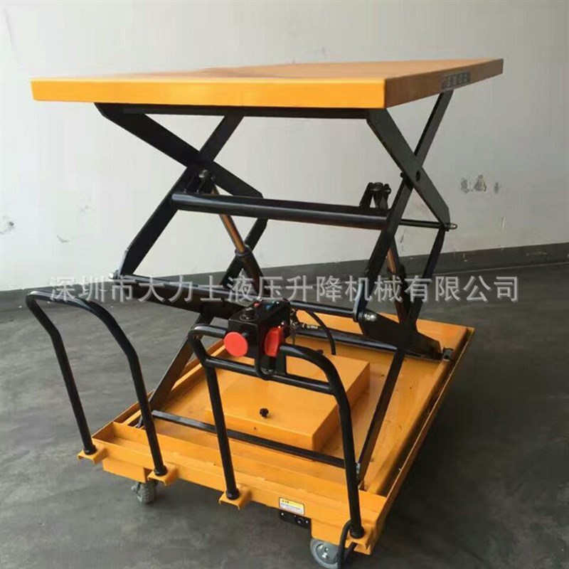 移动式交流半电动平台车 自动液压手推台O车 直流液压电升降车