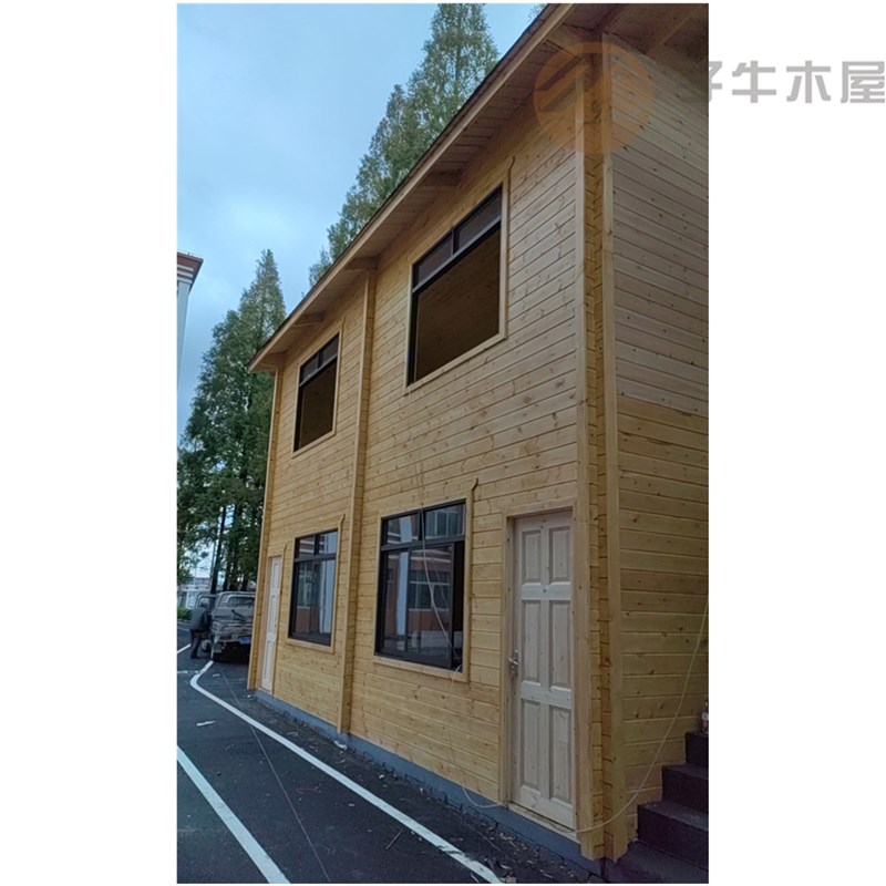 木结构移动房移动教室小木屋成品可移动 双P层活动板房集装板房
