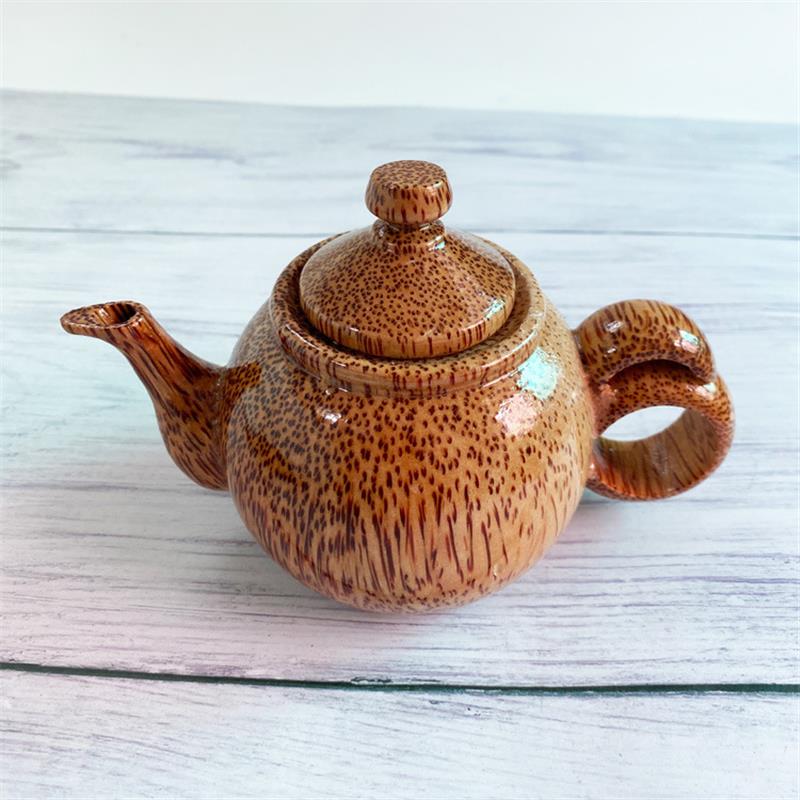 椰子木叶子形茶具茶杯套装木质酒杯酒壶椰木产品