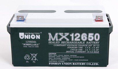 Union友联蓄电池MX1265012V6H铅酸免维护蓄电池现货