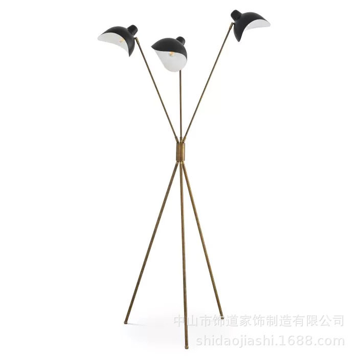 简约现代轻奢落地灯客厅卧室北欧沙发边艺术感创意个性三头落地灯